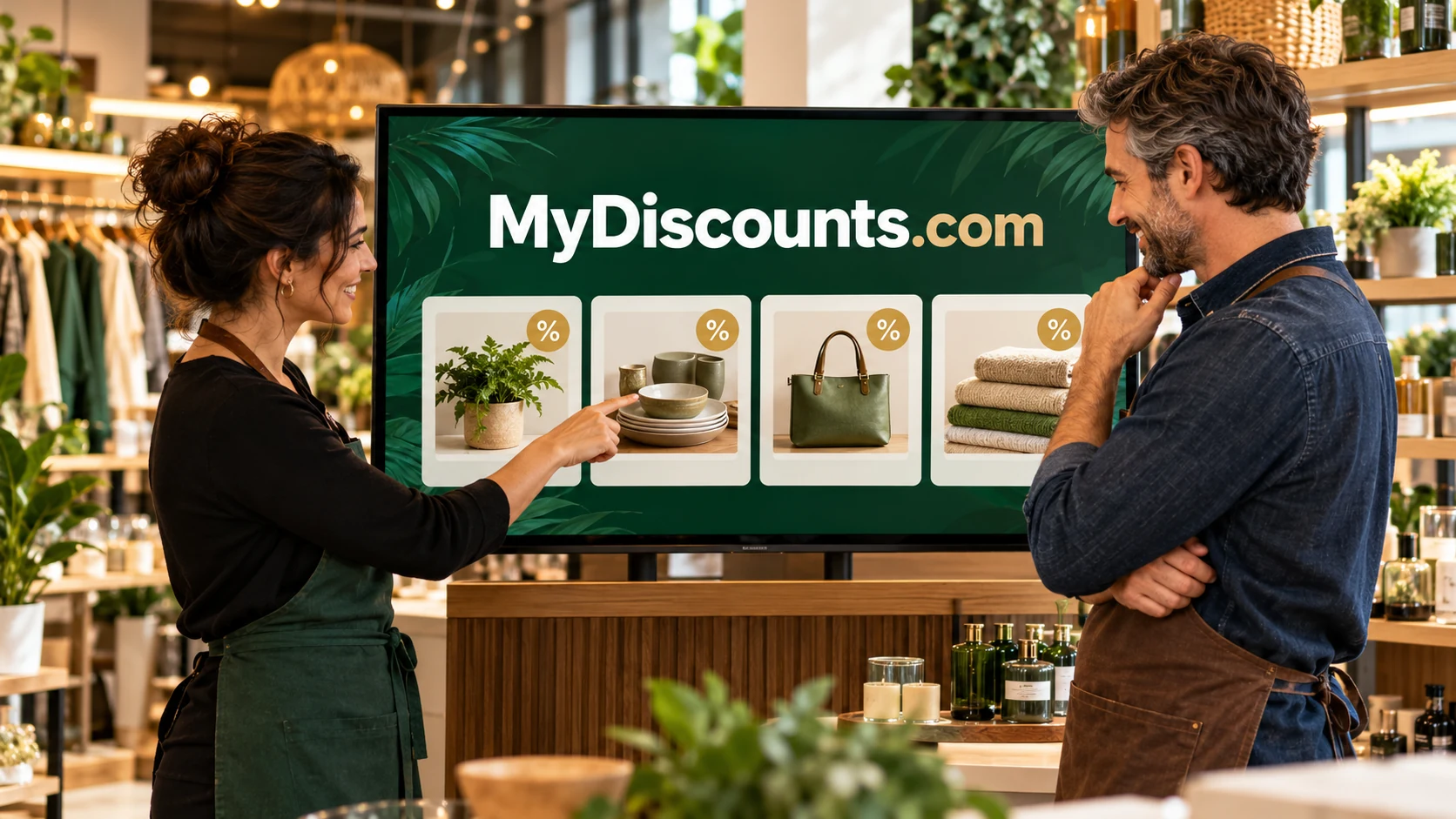 Illustrative a merchant network concept for MyDiscounts.com